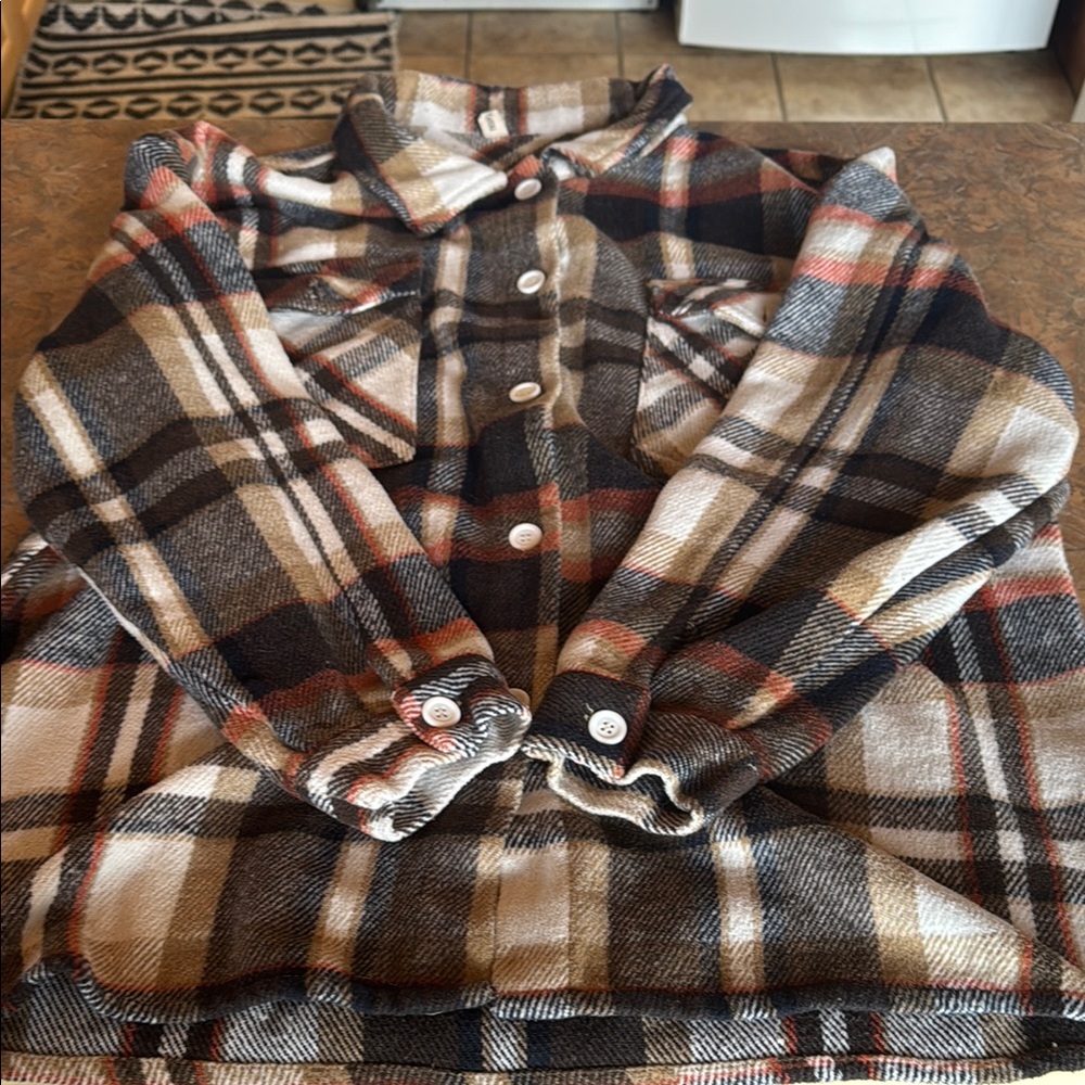 Plaid Button-Up Shirt